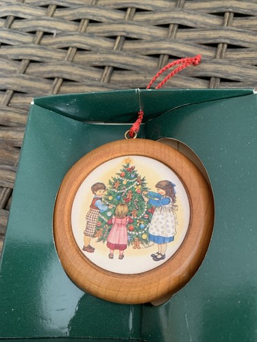 Set di 6 ornamenti natalizi vintage in legno da 2,5", made in USA - Foto 6 di 8