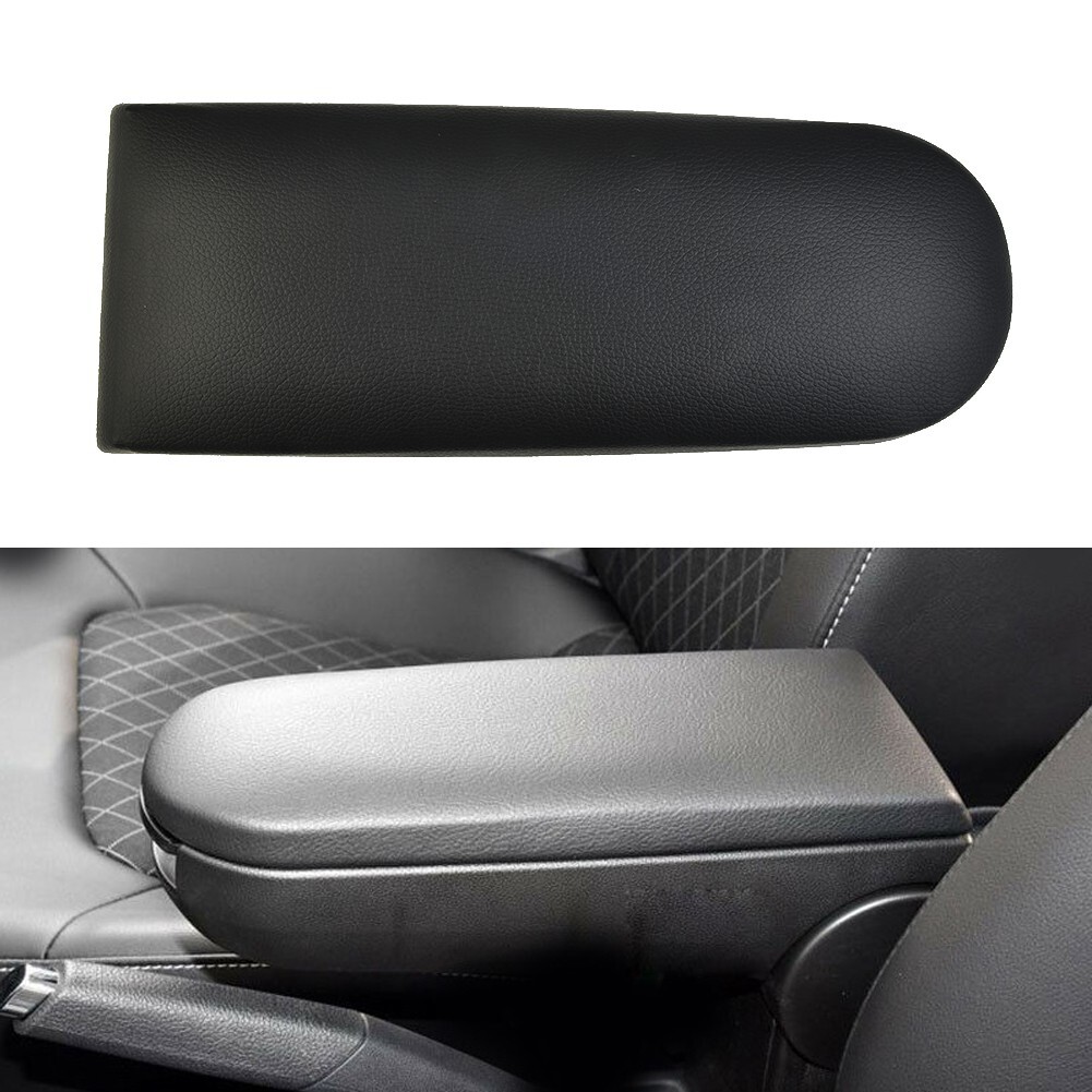 Black Fabric Lid Cover For Center Armrest - Seat Ibiza 6J, Toledo - Replacement