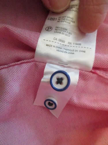 Heritage By Report Collection Shirt Men's Size L Slim Fit Long Sleeve Pink Blue - Picture 10 of 11