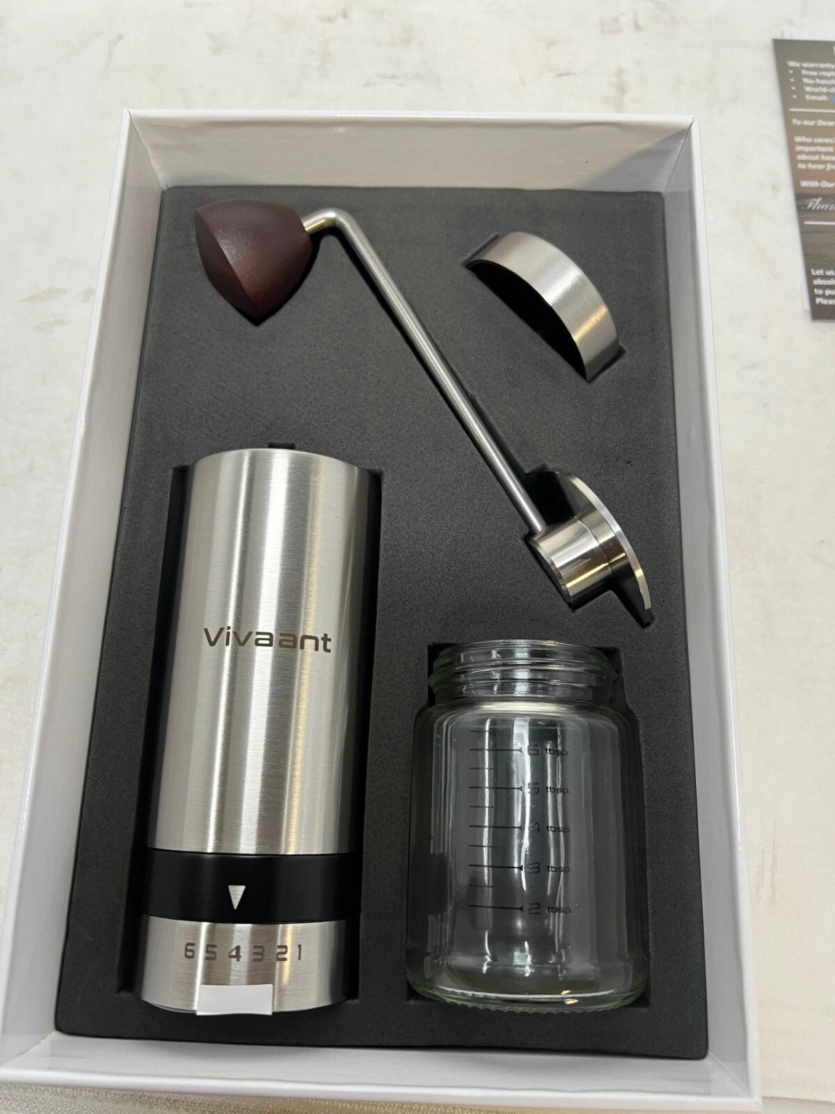Vivaant Manual Coffee Grinder Hand Coffee Grinder with Adjustable Dragon Tooth eBay