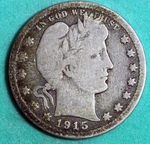 Estate Find 1915 - S Barber Quarter!! #J20822