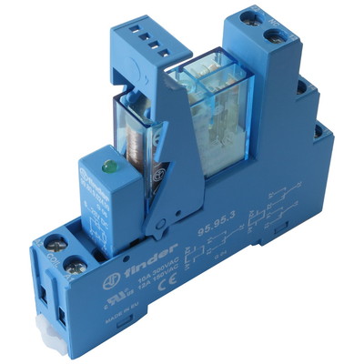 Finder 49.52.9.024.0050 24V DC 2xUM 8A 250V AC Relay Coupling Relay 85791-