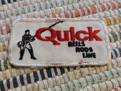 Quick Reels Ruten Leine bestickt Aufnäher Angeln Vintage