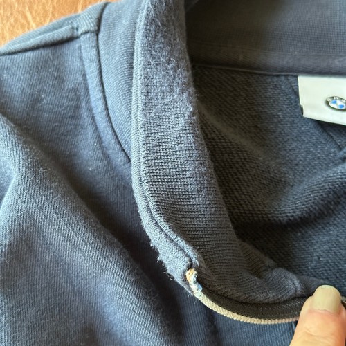 BMW Men's Thick Fleece Jacket Dark Blue XL - Picture 18 of 18