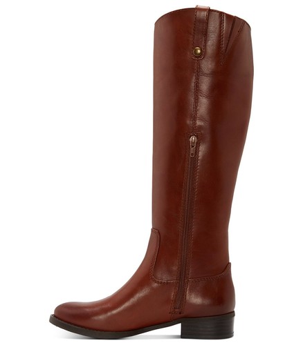 180 $ INC Fawne kniehohe Damenstiefel aus echtem Leder Schuhe cognacfarben - Bild 3 von 5