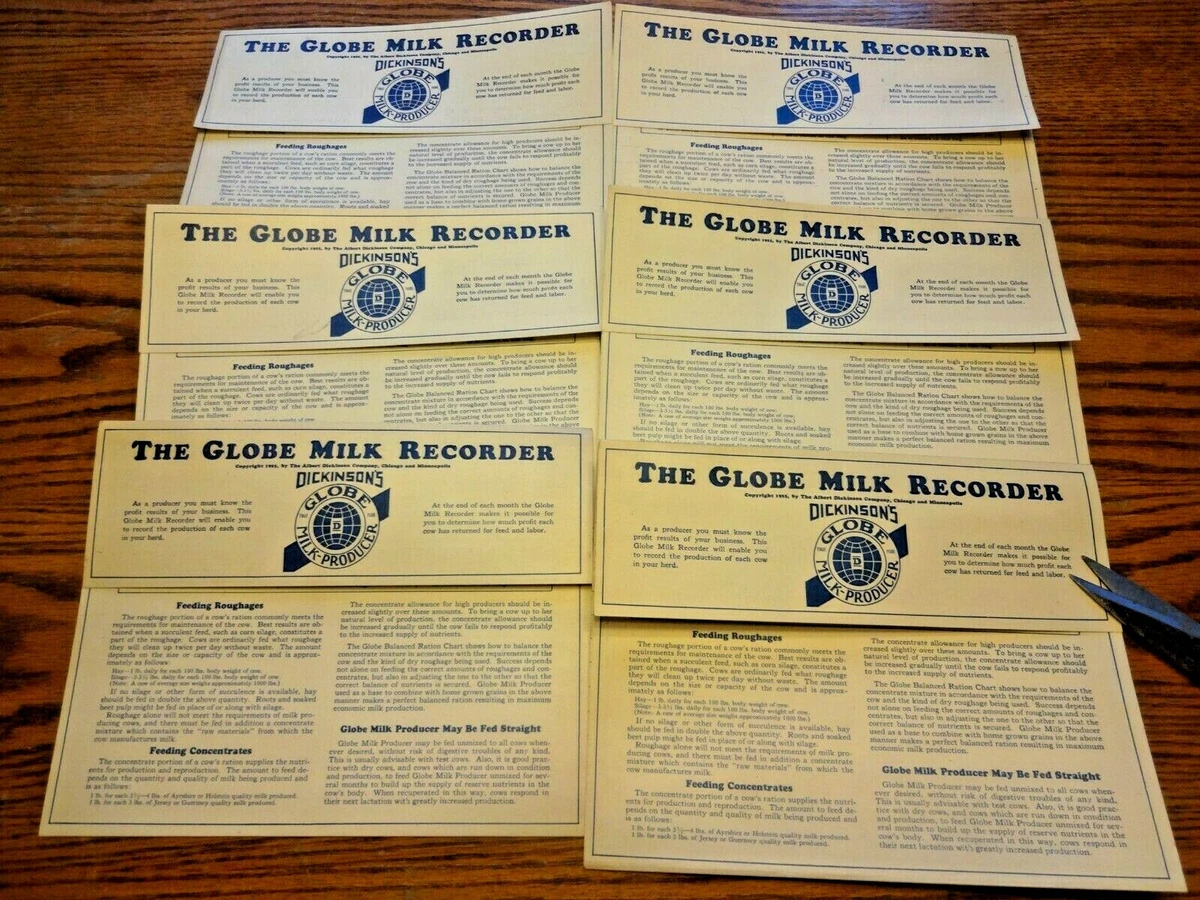 Karu kursiv side Copyright 1925 Dickinson's The Globe Milk Recorder Jersey Cows Milk Producer | eBay Karu kursiv side Copyright 1925 Dickinson's The Globe Milk Recorder Jersey Cows Milk Producer | eBay