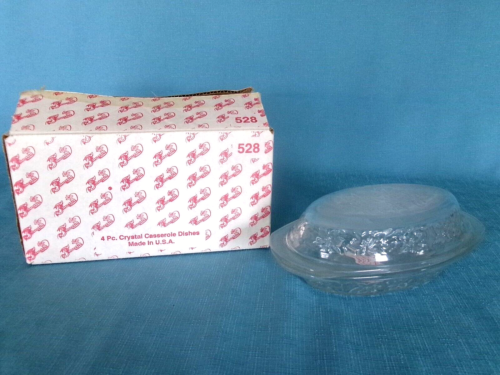 4 Pc Princess House NOS #528 FANTASIA INDIVIDUAL 9 1/4" CASSEROLES DISHES in BOX - Picture 1 of 5