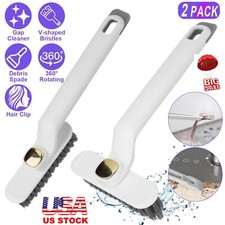 360 Degree Rotating Crevice Cleaning Brush Set Kitchen Corner Hard Bristle Brush