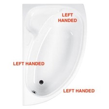 Carron Dove Whirlpool Offset LEFT HANDED Corner Bath 1550m x 950mm BNIP