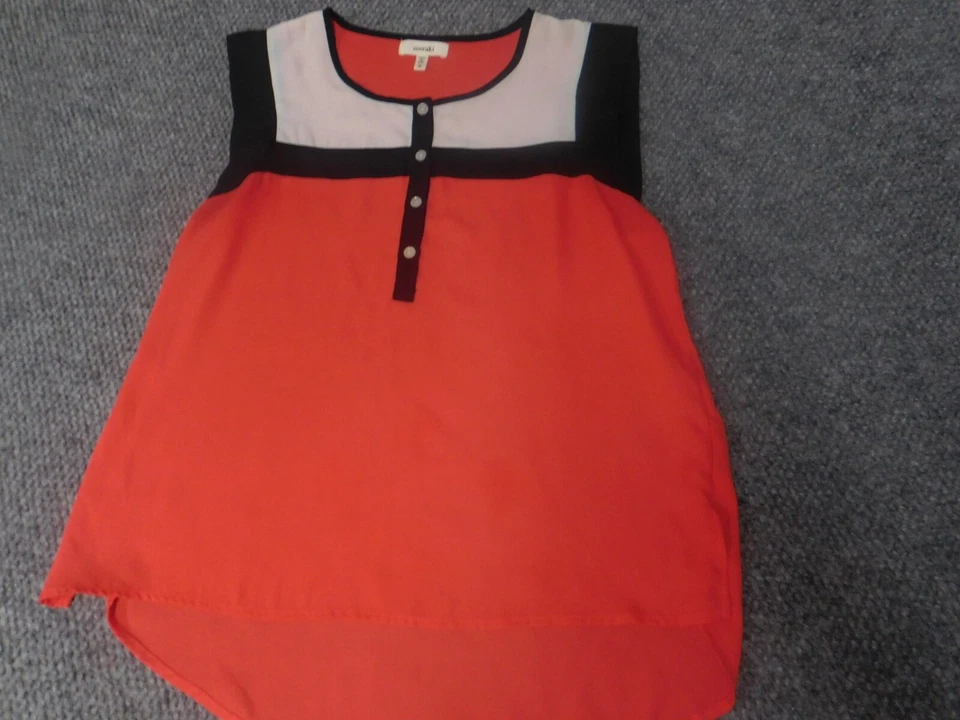 Meraki Womens Blouse Medium orange pullover - Image 3 of 4