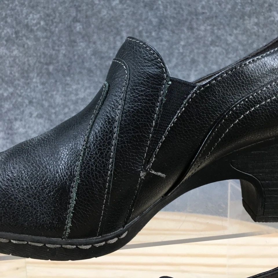 I Love Comfort Boots Womens 8M Celia Casual Low Ankle Bootie Black Leather Heels - Image 3 of 4