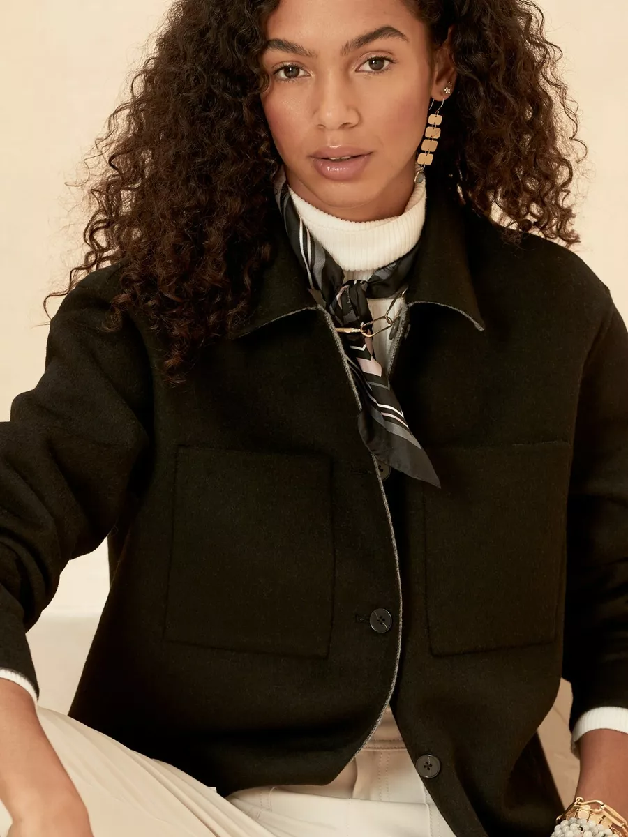 Banana republic reversible wool coat sale