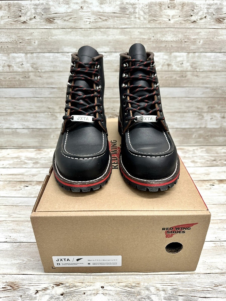 Red Wing x JXTA Limited Edition Moc Toe Boot Black 7.5 D Men Red Wing x JXTA Limited Edition Moc Toe Boot Black 7.5 D Men