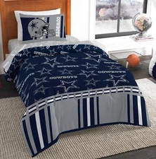 Northwest NFL Dallas Cowboys Rotary Twin Bed in Bag Set
