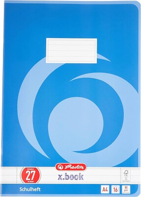 Herlitz Schulheft Schreibheft Deutschheft A4 Lineatur 27 liniert 16 Blatt