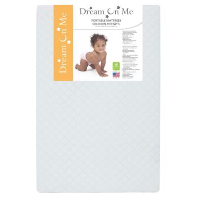 Dream On Me Mini Crib Mattress 3in Foam Portable Baby Bed