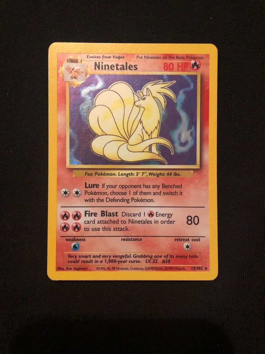 NINETALES 12/102 BASE SET HOLO RARE POKEMON CARD LIGHTLY PLAYED | eBay