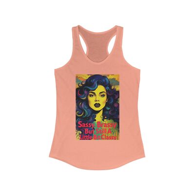 Sassy Brassy Women's Racerback Tank Top, Classy Shirt, Summer Top, Workout Gift