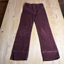 Levis 70s High Rise Flare Corduroy Jeans Womens 25 Mahogany Rust Orange Tab