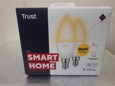 2x Trust WiFi CCT - E14-71297-02 Smart Bulb,Dimmable Candle Bulb,Works with Alex
