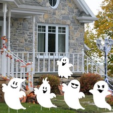 Halloween Decorations Outdoor Ghost Yard Sign 15x12 Inches Funny Spooky Lawn ...