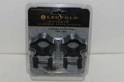 Leupold Rifleman Aluminum Detachable See-Thru Scope Rings 55880 PLEASE READ NEW
