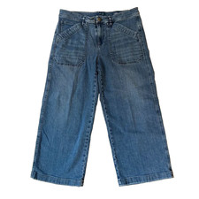 J. Jill Denim Nantucket Full Leg Crops Women's Stretch Blue Jeans SZ 10