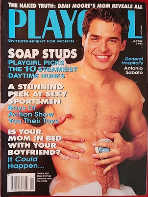 PLAYGIRL MAGAZINE 1993 APR ANTONIO SABATO SOAP STUDS STEAMIEST HUNKS VTG