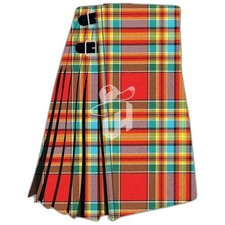 Traditional Scottish-Style Tartan Kilt with Custom Fit and Belt Loops