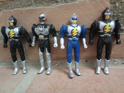 LOT 4 FIGURINES VINTAGE-MEGA POWER FIGHTERS-ANNEE 90-12 cm - Photo 1/4