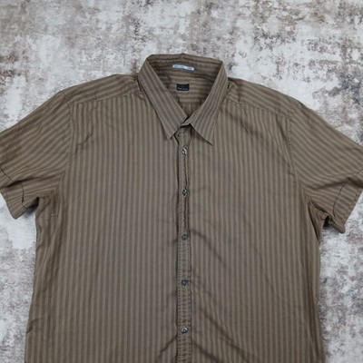 Paul Smith Button Up Shirt Mens XL Extra Large Brown