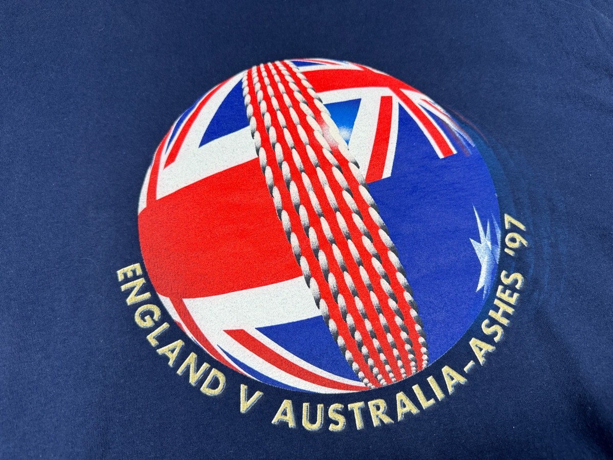 Vintage 90's England vs Australia Cricket Ashes Tour 97' T-Shirt size XL View 3