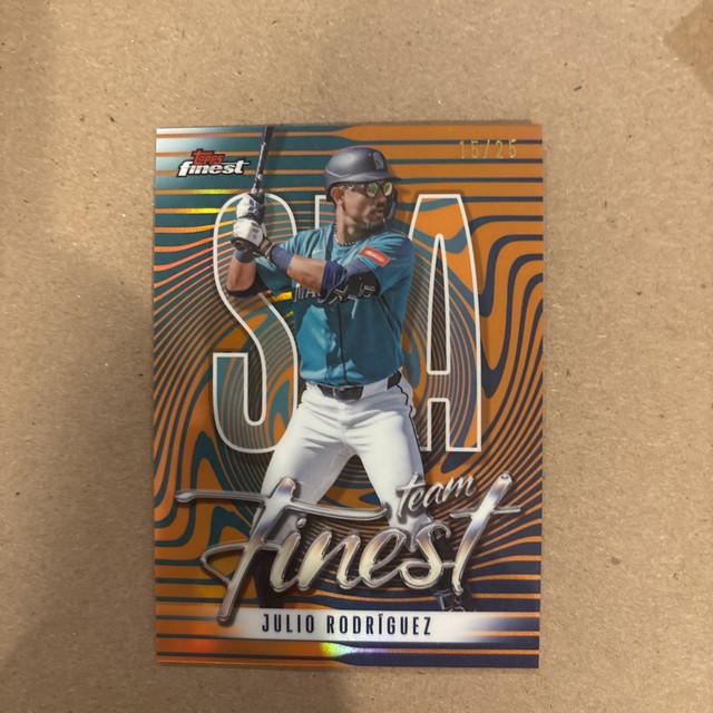 2026 Topps Finest Team Finest Julio Rodríguez TF-17 Orange Parallel /25