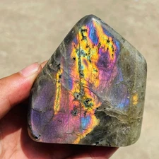 400g Natural Purple Gorgeous Labradorite Crystal Freeform Mineral Specimen