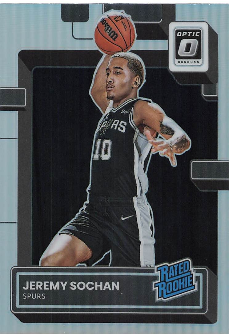 2022-23 Panini Donruss Optic Jeremy Sochan Silver Holo Rated Rookie #236
