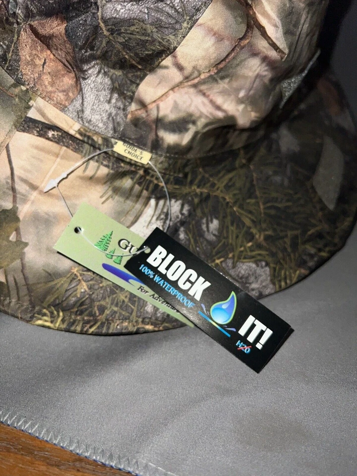 Waterproof Camo Boonie Hat Adjustable Size Fleece Lined - Image 3 of 4