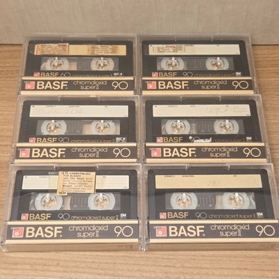 6x BASF Chromdioxid Super II 90 min   Audiokassetten / MC