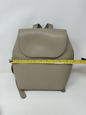 Cuyana Mini Pebbled Leather Backpack w/ Pouch Stone Taupe  display picture 1