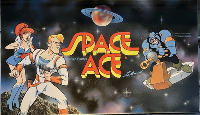 Space Ace Large Arcade Marquee 27.5'' x 16''