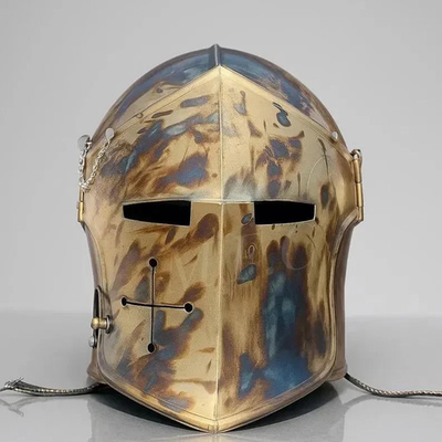 #ad Hand Forged Steel Templar Knight Helmet Medieval Crusader Armor $115.00