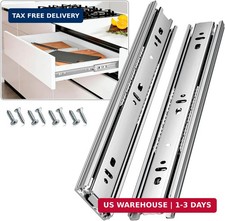 Drawer Slides Ball Bearing 3 Folds Full Extension Side Mount Cabinet Runners Gli