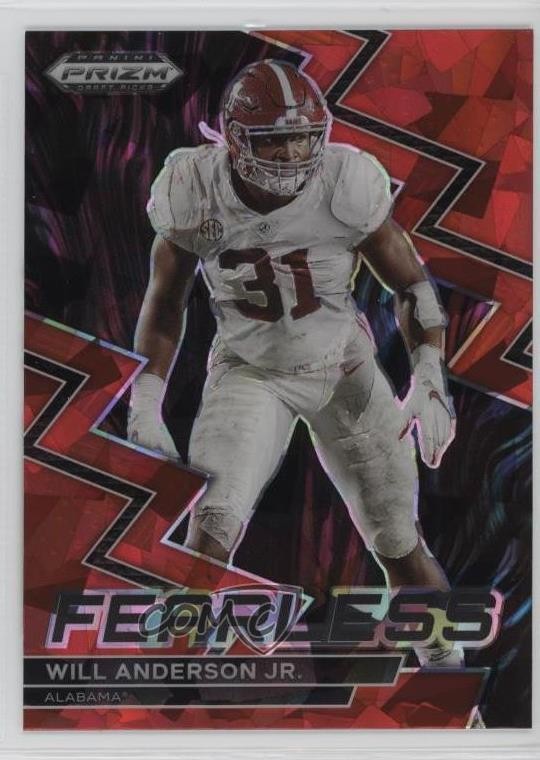 2023 Panini Prizm Draft Picks Fearless Red Ice Will Anderson Jr Rookie RC 10ba