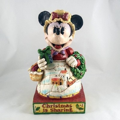 Jim Mini Mouse Jim Shore Minnie Mouse Christmas Figurine Statue Disney Traditions Rare ...