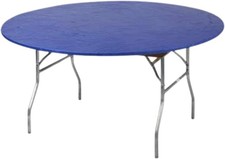 Kwik Covers 72" Round Fitted Plastic Table Covers Bundle of 5 Royal