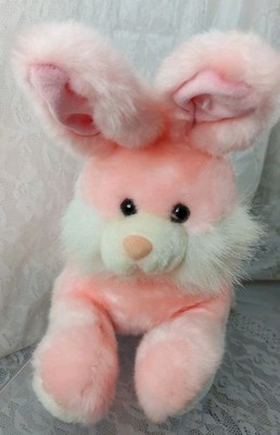 Dan Dee Bunny Rabbit Pink White Bow Laying Easter 18'' Plush Stuffed Doll Vintage