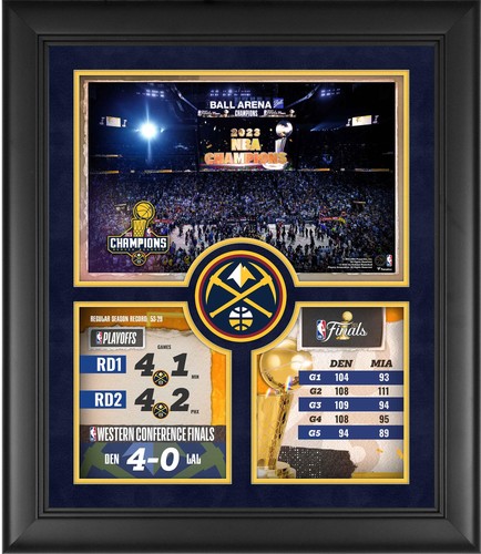 Denver Nuggets Framed 20" x 24" 2023 NBA Finals Champions Collage