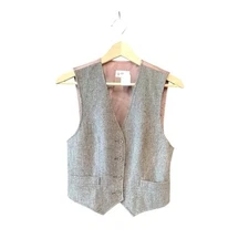 Vintage Grey and Mauve Wool Vest 