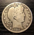 1911 Barber Silver Half Dollar, G. B169