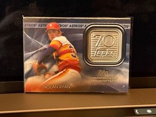 2021 TOPPS SERIES 1 NOLAN RYAN 70TH ANNIVERSARY LOGO COMMEMORATIVE PATCH BLUE 