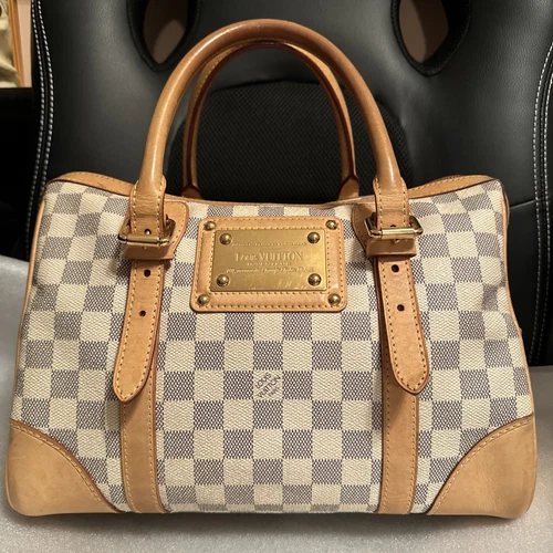 LOUIS VUITTON（LV） Autentica borsa Louis Vuitton Damier Azur Berkeley Speedy a mano Boston